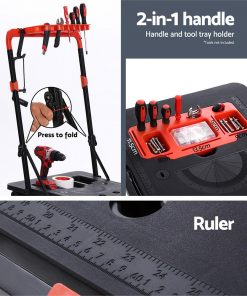 7in1 Work Bench Platform Station Workbench Hand Truck Trolley Sawhorse Creeper Black