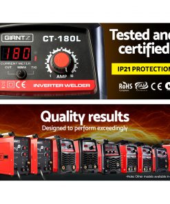 GIANTZ Plasma Cutter Inverter DC Welder 50A CUT IGBT TIG Welding Machine 180Amp