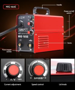 GIANTZ DC Inverter Welder MIG MAG MMA ARC Welding Machine Gasless Portable 165A