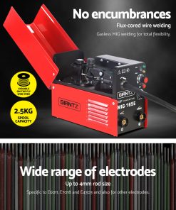 GIANTZ DC Inverter Welder MIG MAG MMA ARC Welding Machine Gasless Portable 165A