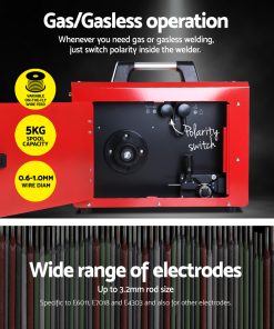 GIANTZ MIG MAG Welding Machine DC Inverter MMA Welder Gas Gasless Portable 220A