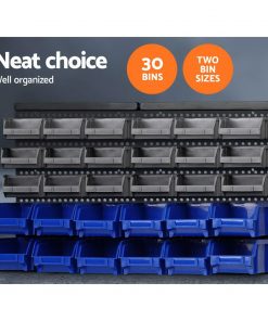 Giantz 30 Bin Wall Mounted Rack Storage Organiser