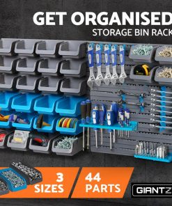 Giantz 44 Bin Wall Mounted Rack Storage Organiser