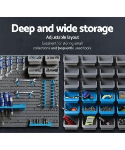 Giantz 44 Bin Wall Mounted Rack Storage Organiser