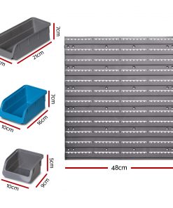Giantz 48 Bin Wall Mounted Rack Storage Organiser
