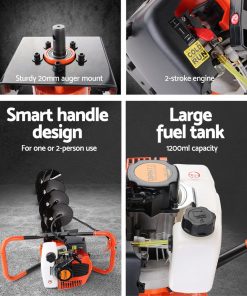 Giantz 75CC Petrol Post Hole Digger Drill