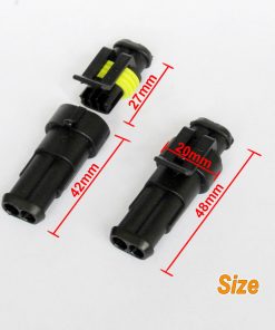 4x Kits 1.5MM 2way Waterproof Auto Electrical Plug Connector Kits Marine Sealed
