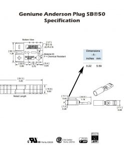 10 x Genuine Anderson Plug connector 50AMP Caravan Trailer Solar 6AWG SB50