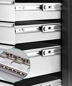 Giantz 5 Drawer Mechanic Tool Box Storage Trolley - Black & Grey