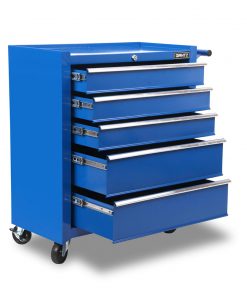 Giantz 5 Drawer Mechanic Tool Box Storage Trolley - Blue