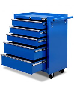 Giantz 5 Drawer Mechanic Tool Box Storage Trolley - Blue
