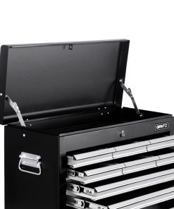 Giantz 9 Drawer Mechanic Tool Box Storage - Black & Grey