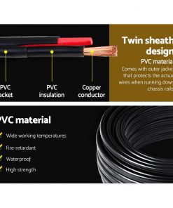 Twin Core Wire Electrical Automotive Cable 2 Sheath 450V 6MM 10M