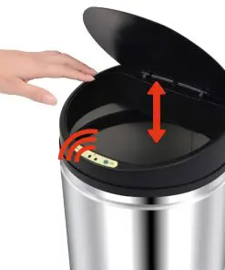 vidaXL Automatic Sensor Dustbin Garbage Bin 62 L Stainless Steel