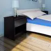 vidaXL Nightstand with One-Drawer Black 2 pcs