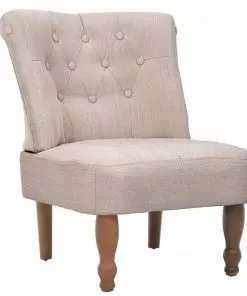 vidaXL French Chair Cream Fabric