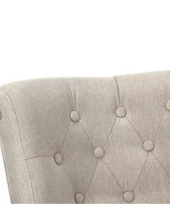 vidaXL French Chair Cream Fabric