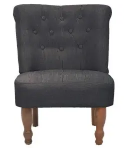 vidaXL French Chair Grey Fabric