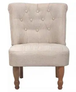 vidaXL French Chairs 2 pcs Cream Fabric