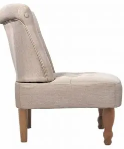 vidaXL French Chairs 2 pcs Cream Fabric