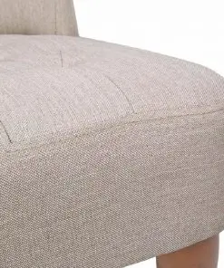 vidaXL French Chairs 2 pcs Cream Fabric