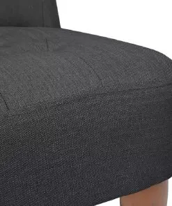 vidaXL French Chairs 2 pcs Grey Fabric