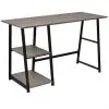 vidaXL Desk with 2 Shelves Grey and Oak vidaXL Desk with 2 Shelves Grey and Oak