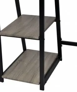 vidaXL Desk with 2 Shelves Grey and Oak