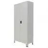 vidaXL Office Cabinet with 2 Doors Steel 90x40x180 cm Grey