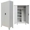 vidaXL Locker Cabinet with 2 Doors Steel 90x40x180 cm Grey
