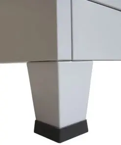 vidaXL Locker Cabinet with 3 Compartments Steel 90x45x180 cm Grey