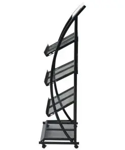 vidaXL Magazine Rack 47x40x134 cm Black and White A4