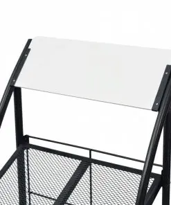 vidaXL Magazine Rack 47x40x134 cm Black and White A4