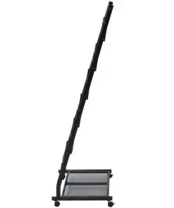 vidaXL Magazine Rack 47.5x43x133 cm Black A4