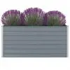 vidaXL Raised Garden Bed 160x80x77 cm Galvanised Steel Grey