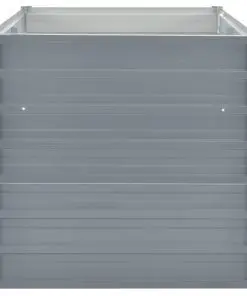 vidaXL Raised Garden Bed 160x80x77 cm Galvanised Steel Grey