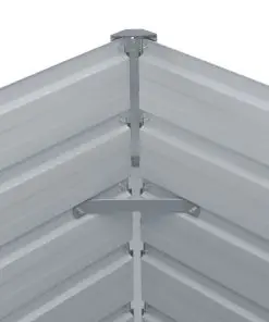 vidaXL Raised Garden Bed 160x80x77 cm Galvanised Steel Grey