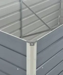 vidaXL Raised Garden Bed 160x80x77 cm Galvanised Steel Grey