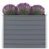 vidaXL Raised Garden Bed 100x100x77 cm Galvanised Steel Grey