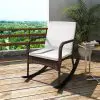 vidaXL Outdoor Rocking Chair Brown Poly Rattan vidaXL Outdoor Rocking Chair Brown Poly Rattan