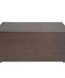 vidaXL Garden Storage Box Brown 120x50x60 cm Poly Rattan