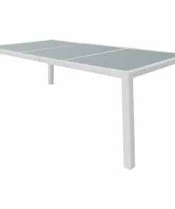 vidaXL 9 Piece Outdoor Dining Set Poly Rattan Cream White