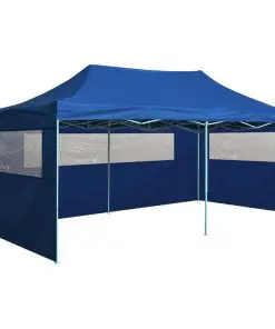 vidaXL Foldable Tent Pop-Up with 4 Side Walls 3×6 m Blue