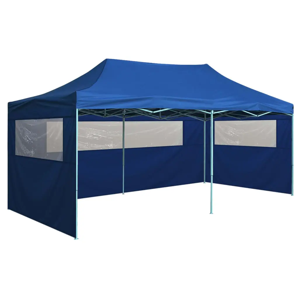 vidaXL Foldable Tent Pop-Up with 4 Side Walls 3×6 m Blue