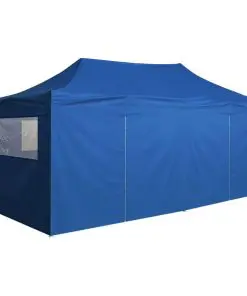 vidaXL Foldable Tent Pop-Up with 4 Side Walls 3×6 m Blue