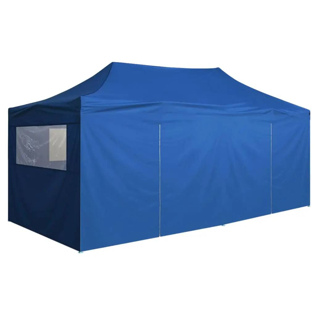 vidaXL Foldable Tent Pop-Up with 4 Side Walls 3×6 m Blue
