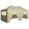 vidaXL Foldable Tent Pop-Up with 4 Side Walls 3×6 m Cream White