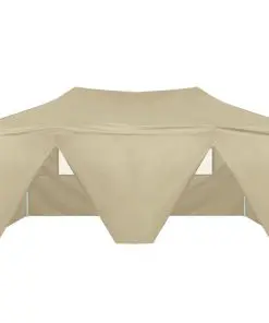vidaXL Foldable Tent Pop-Up with 4 Side Walls 3×6 m Cream White