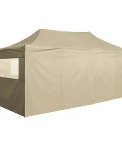 vidaXL Foldable Tent Pop-Up with 4 Side Walls 3×6 m Cream White
