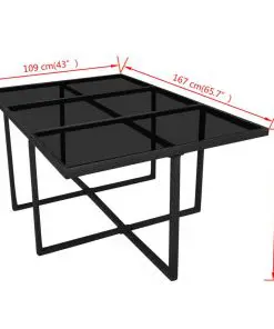 vidaXL 11 Piece Outdoor Dining Set with Cushions Poly Rattan Black